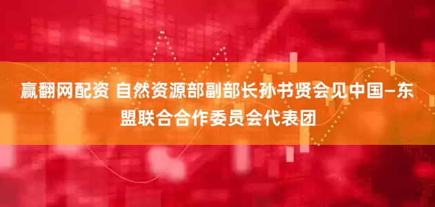 赢翻网配资 自然资源部副部长孙书贤会见中国—东盟联合合作委员会代表团